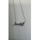 Amelia Silver Plated Personalised Flower Necklace