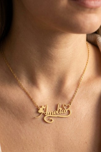 Heart-Shaped Amelia Personalised Necklace