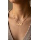 Fatima Arabic Nameplate Necklace Gold Plated Stainless Steel