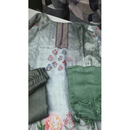 Pista green printed designer salwar kameez
