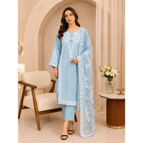 Aqua Summer Viscose Pakistani Style Suit