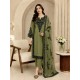 Olive Green Ready-to-Wear 3 Piece Viscose Suit