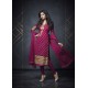 Purple Fancy Salwar Suit Indian Semi Stitched Dress