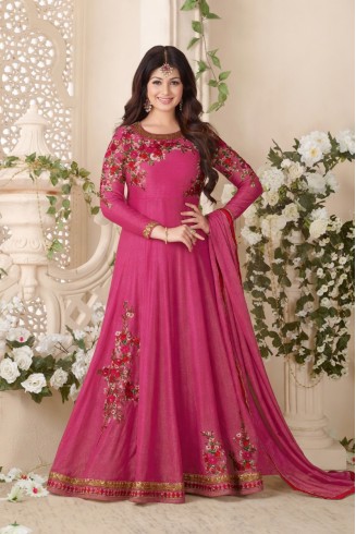 Burgundy Indian Party Gown