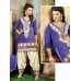 Purple Velvet Brasso Embroidered Long Sleeves Salwar Kameez Suit (purple)