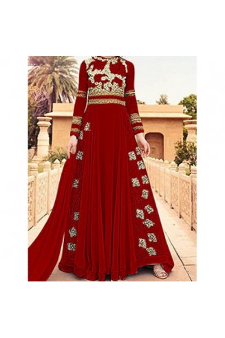 MAROON WEDDING WEAR LEHENGA GOWN MANUFACTURED BY ASIAN COUTURE