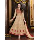 Beige Front Slit Party Wear Anarkali Suit