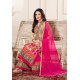Beige Pink Embroidered Dress Indian Designer Suit 