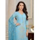 Blue Embroidered Indian Suit