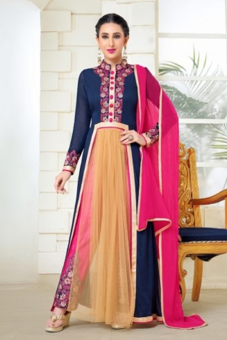 Blue & Pink Indian Designer Suit