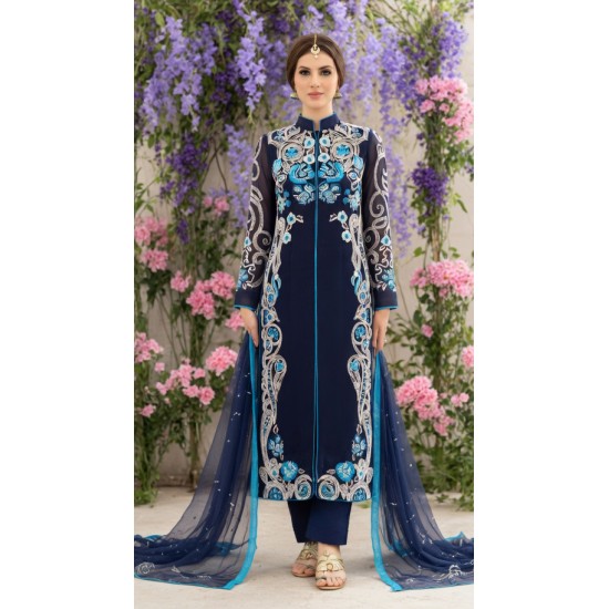 Navy Blue Indian Designer Salwar Suit