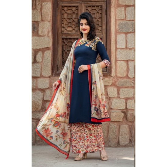 Blue Indian Punjabi Party Salwar Suit