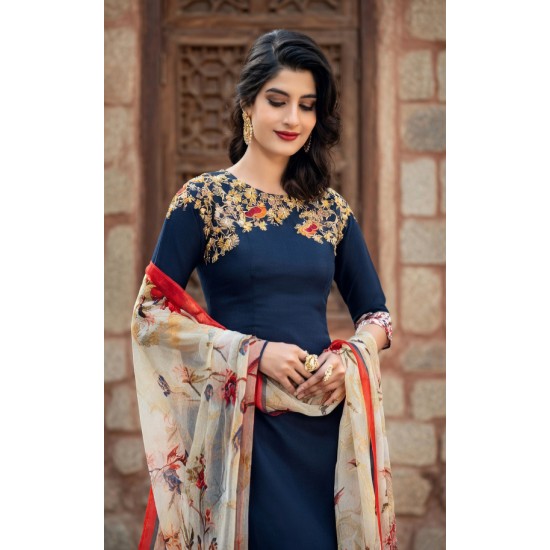 Blue Indian Punjabi Party Salwar Suit