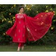 Red Desi Punjabi Designer Salwar Suit