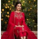 Red Desi Punjabi Designer Salwar Suit