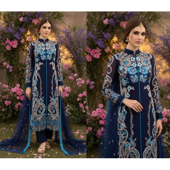 Navy Blue Indian Designer Salwar Suit