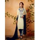 Black Cream Dress Party Wear Salwar Kameez Cotton Suit