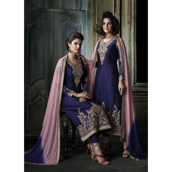 Blue Embellished Pakistani Wedding Salwar Suit