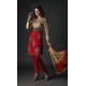 Red & Gold Salwar Suit Indian Ethnic Party Wear Dress