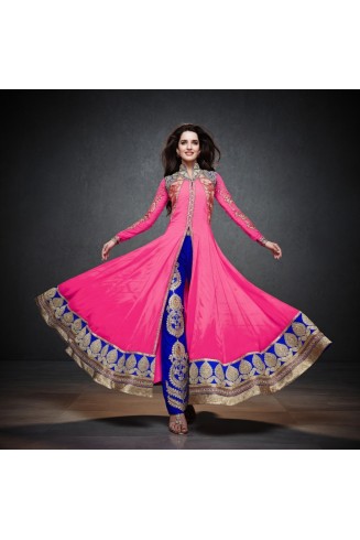 Pink Z1001 Zeel Gorgeous Long Flowing Dresses 
