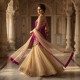 Purple & Gold Embroidered Skirt Style Lehenga Churidar Dress