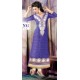 Purple Velvet Brasso Embroidered Long Sleeves Salwar Kameez Suit (purple)