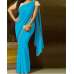 Z1 Stunning Georgette Pearl Embroidered Saree with heavy pearl blouse 