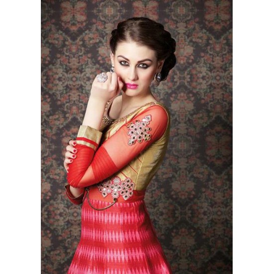 Red Maxi Dress Anarkali Suit Party Outfit