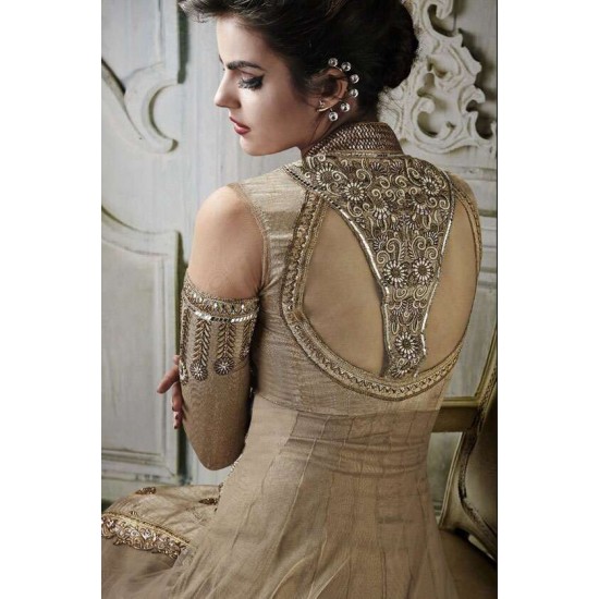 Beige Khwaab Aura wedding Anarkali Gown (KH-8006)