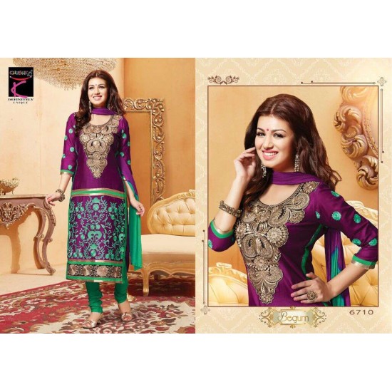 Purple and Green AYESHA TAKIA "BEGUM" PARTY WEAR SHALWAR KAMEEZ 