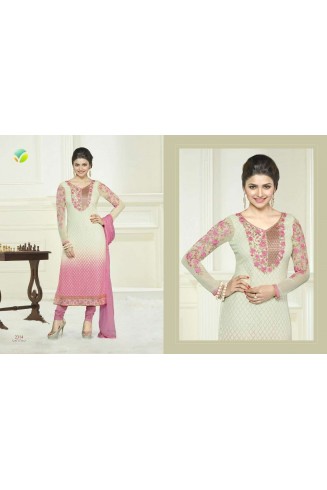 White Pink  KASEESH PRACHI-6 PARTY WEAR SHALWAR KAMEEZ 