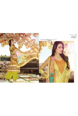 Yellow Malaika Arora Khan Lawn Summer wear Salwar Kameez