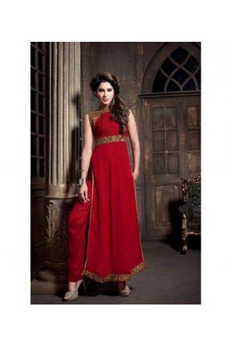 ZMA2108 Red DEBONAIR WITH MASKEEN WEDDING WEAR DESIGNER DRESS