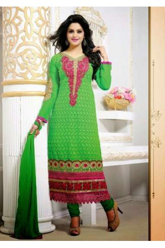 Green Tamanna 2 Georgette Long Length Salwar Kameez