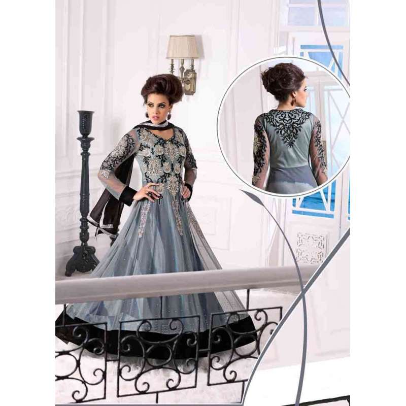 black long anarkali