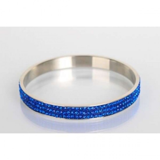 DARK BLUE CRYSTAL SHAMBALLA BANGLE