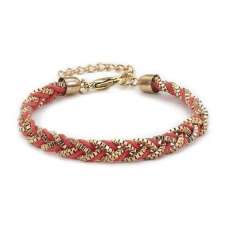 Designer Inspired Coral And Gold Bracelet