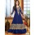 Nonpareil Floor Touch Georgette Anarkali Karishma Kapoor Snorkel Blue