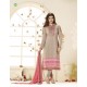Pink and Grey Royal Crepe Salwar Kameez Party Suit