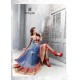 Zoya-9005-A Red And Blue Anarkali Dress Suit