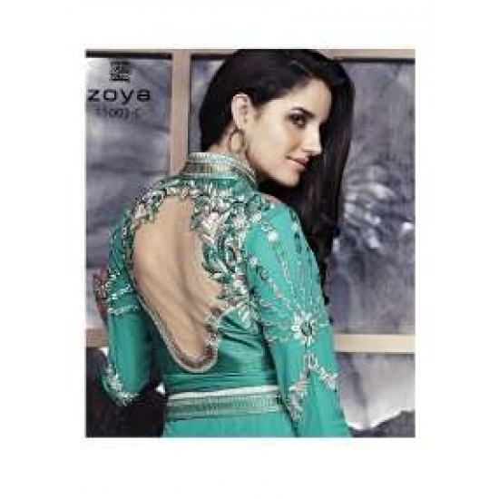 ZCM11003 Light Green Zoya Colour Maxi Suit