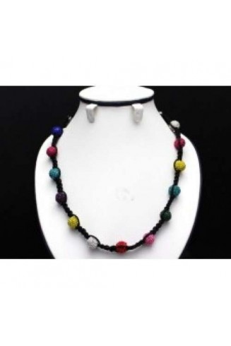 Multi Coloured Crystal Necklace