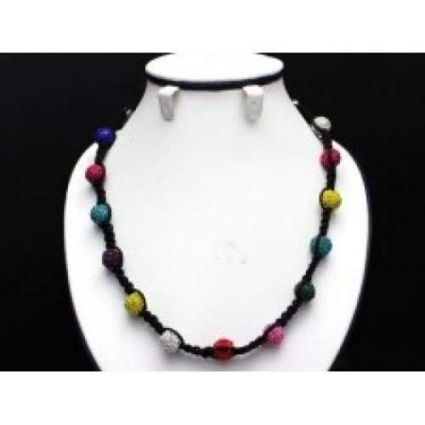 BEAUTIFUL RAINBOW MULTI COLOUR REAL NECKLACE/CRYSTAL NECKLACES