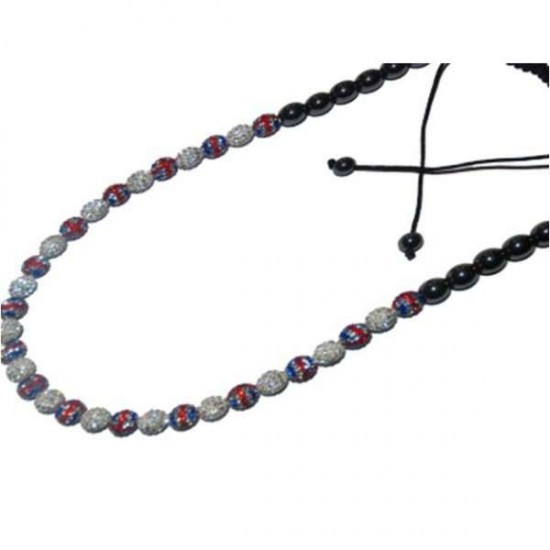 Full New Union Jack Real Crystal Necklace