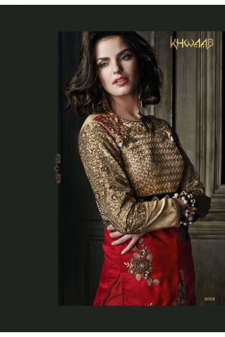 Red & Gold Salwar Suit Indian Ethnic Party Wear Dress
