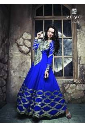 ZCM11003 Blue Zoya Colour Maxi Suit
