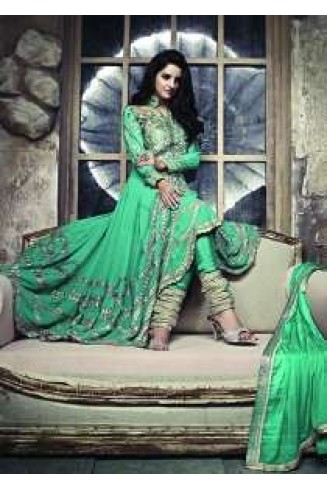 ZCM11003 Light Green Zoya Colour Maxi Suit