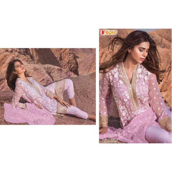 6005 PINK ROSEMEEN BY FEPIC EMBROIDERED GEORGETTE SALWAR SUIT