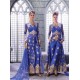 Royal Blue Center Slit Anarkali Suit Indian Designer Dress