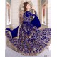 Z-12003A BLUE ZOYA GLITERZ STYLISH WEDDING WEAR DRESS (5 PIECE SUIT)